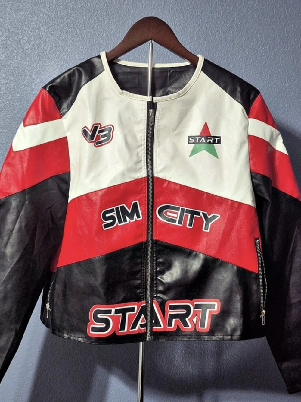 START V3 START racing jacket Color Block Jacket Size Large Like New